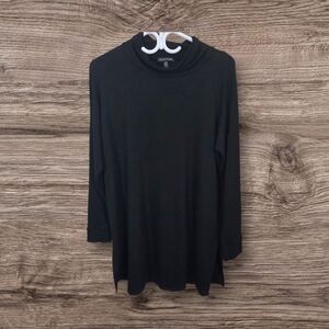 Eileen Fisher Black Asymmetrical 3/4 Sleeve Dress Size XS